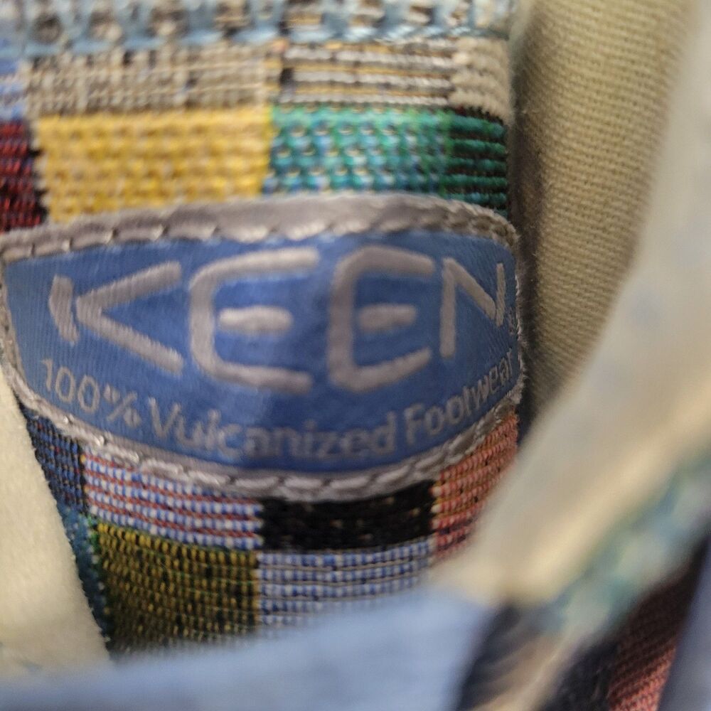 KEEN Size 8 Slip On Flats Checkered Multi Color Sneakers Elastic Ban Closure - Picture 7 of 8